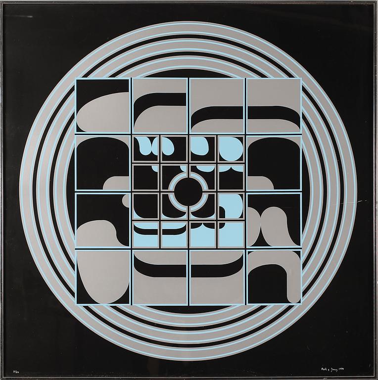 BECK & JUNG (HOLGER BÄCKSTRÖM & BO LJUNGBERG),  screenprint, signerad, daterad 1974 och numrerad 31/50.
