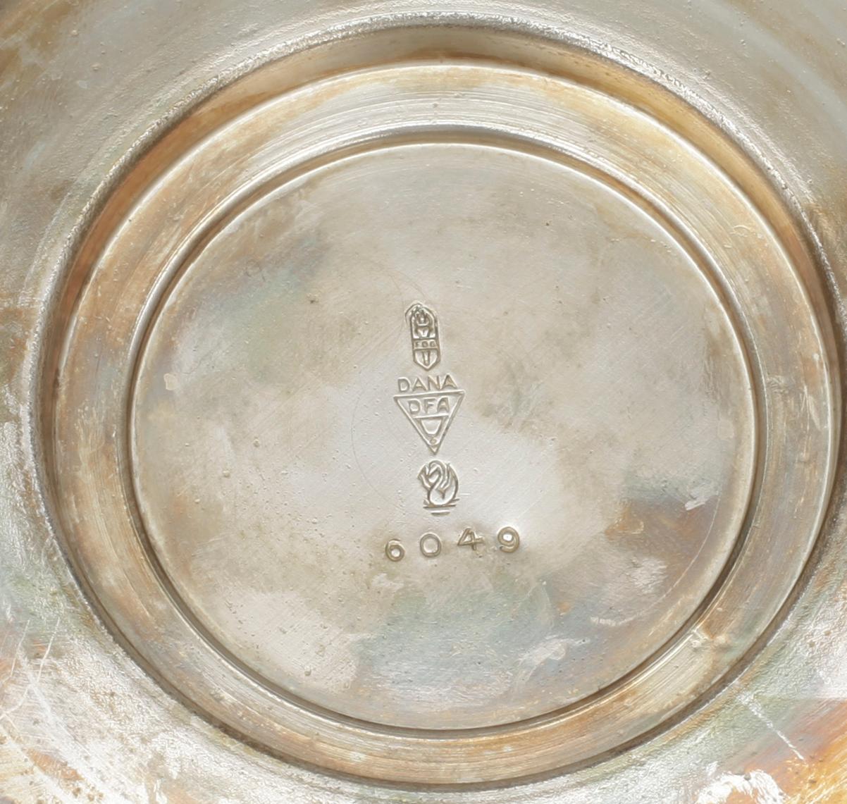 LJUSTAKAR, ett par, art deco, nysilver, Dana, Danmark, 1930/40-tal.