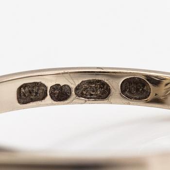 A necklace, ring and earrings, 14K gold and diamonds ca. 0.92 ct in total. Westerback, Helsinki 1964-1973.