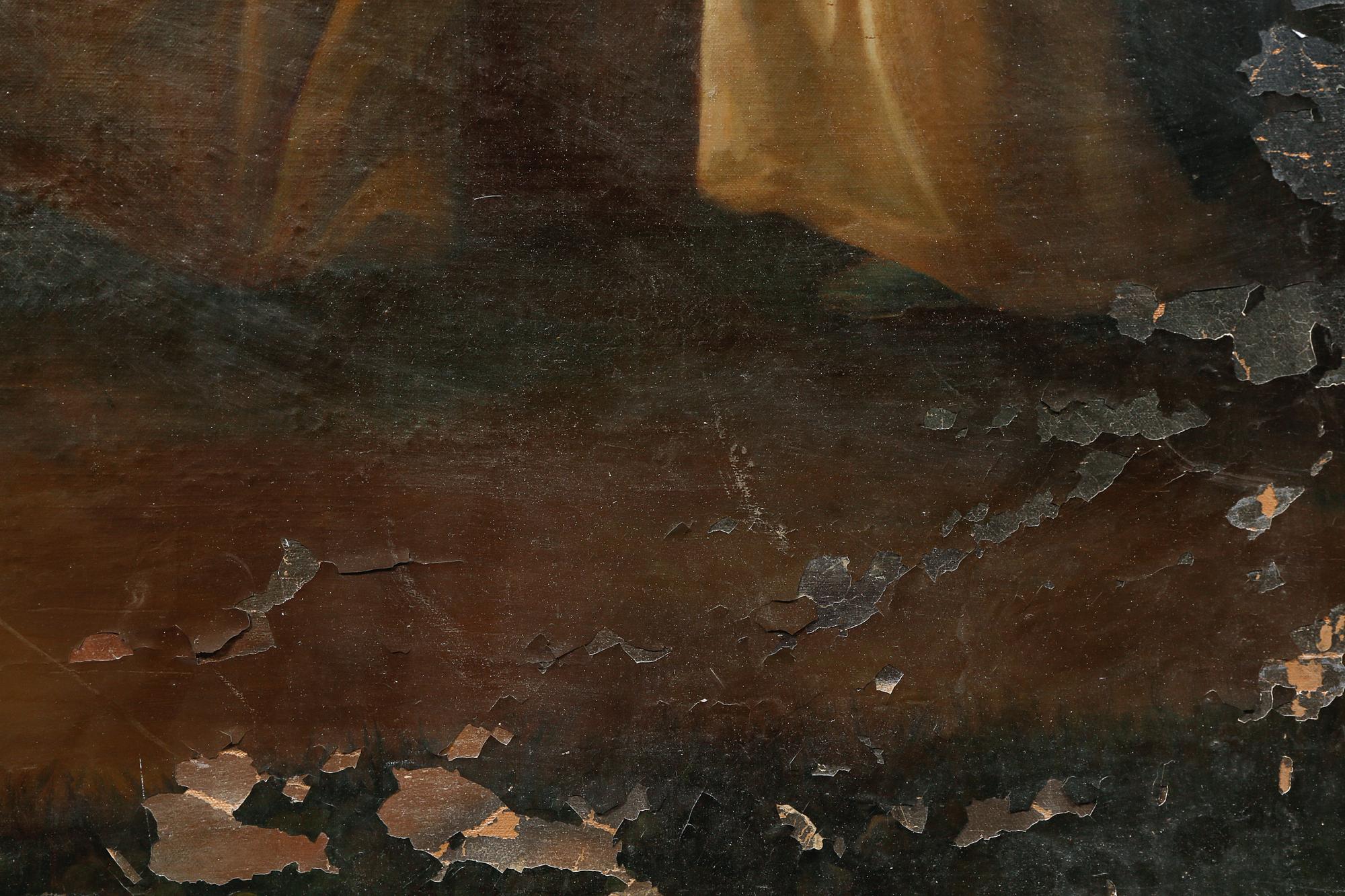 OKÄND KONSTNÄR, olja på duk, osignerad, 1700/1800-tal.