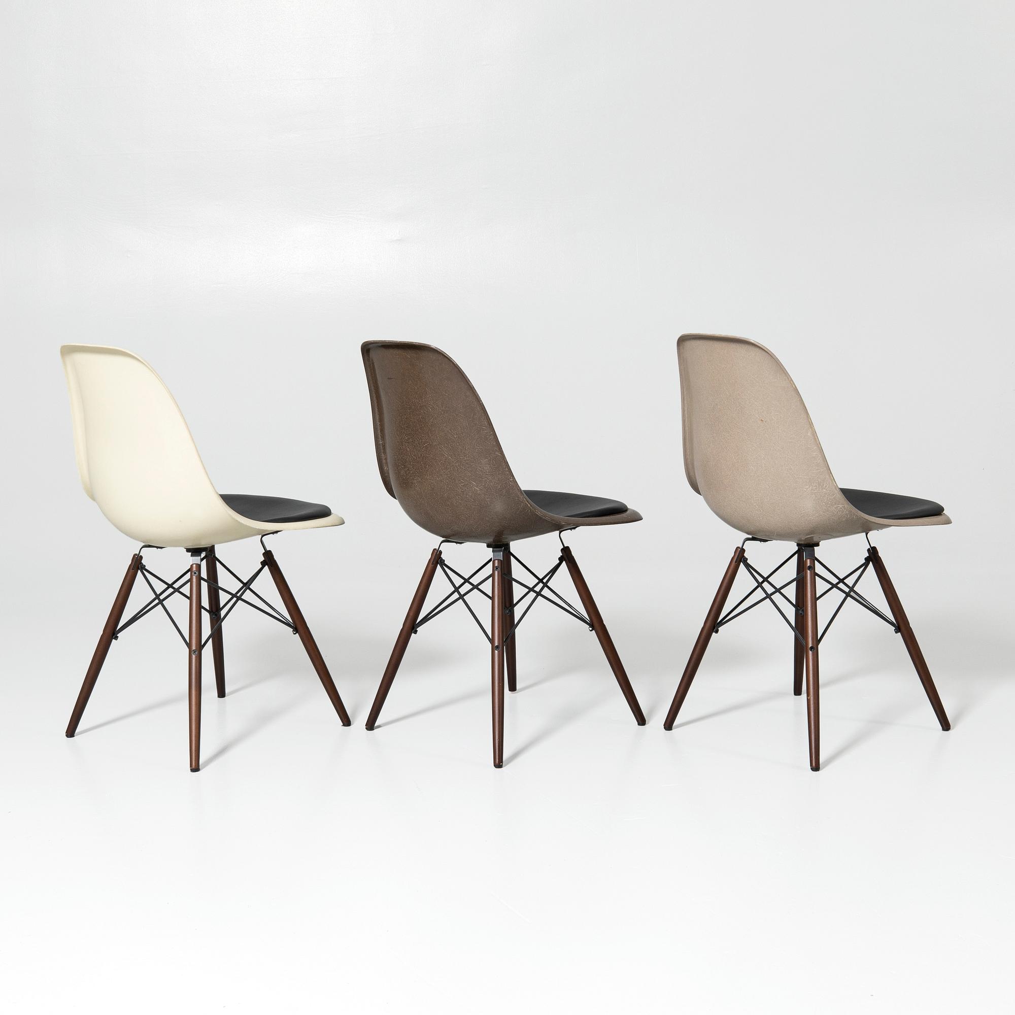Charles & Ray Eames, stolar, 6 st, "DSW", Herman Miller, 1960-tal.