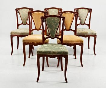 SALONGSGRUPP, 9 delar, jugend, omkring sekelskiftet 1800/1900.