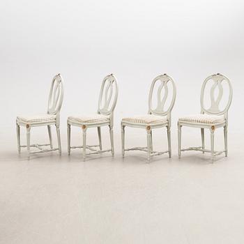 Dining group, 5 pcs, Gustavian style, K.A Roos, Helsingborg, later half of the 20th century.