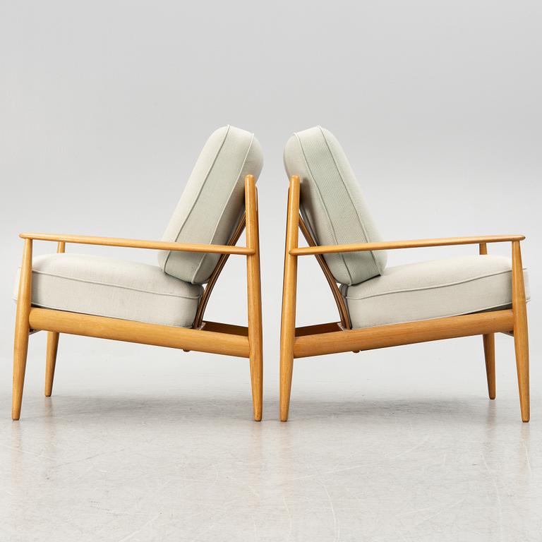 Grete Jalk, fåtöljer, ett par, France & Son, Danmark, 1960-tal.