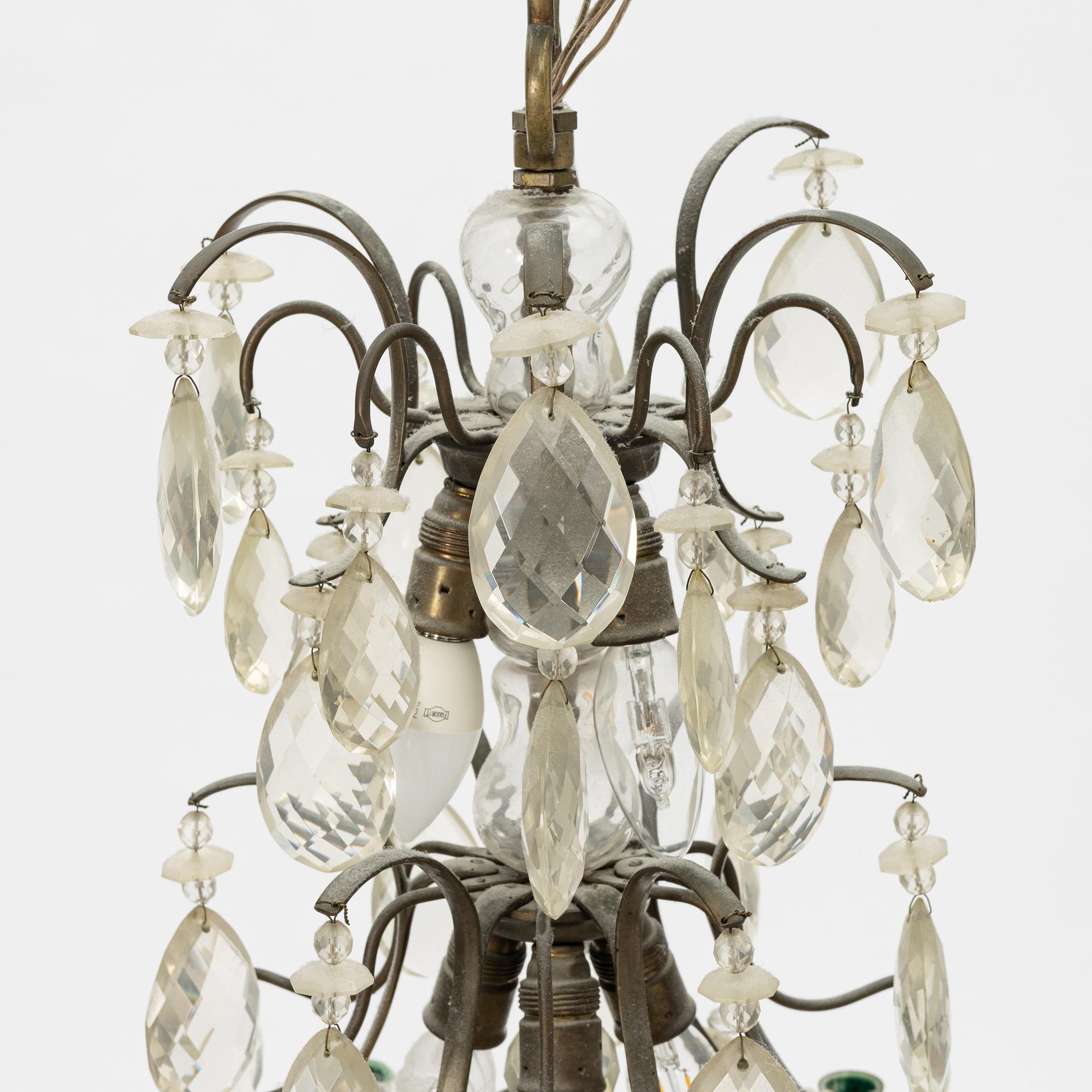 A Rococo style chandelier, first half of the 20th Century.
