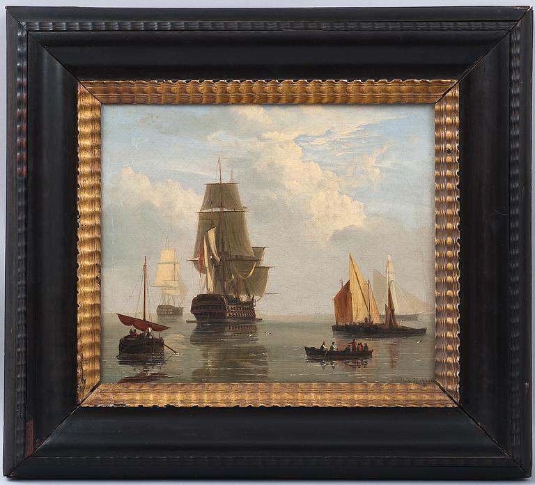 Hendrik Barend Koekkoek, SHIPS AT SEA.