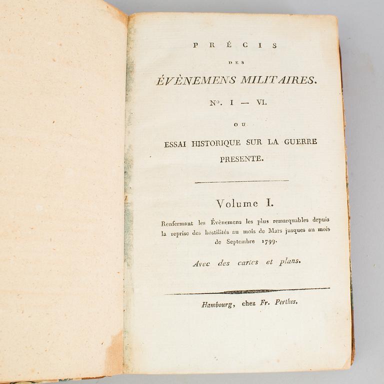 PRÉCIS des ÉVÉNEMENTS MILITAIRES, 2 del, Hambourg, 1799.