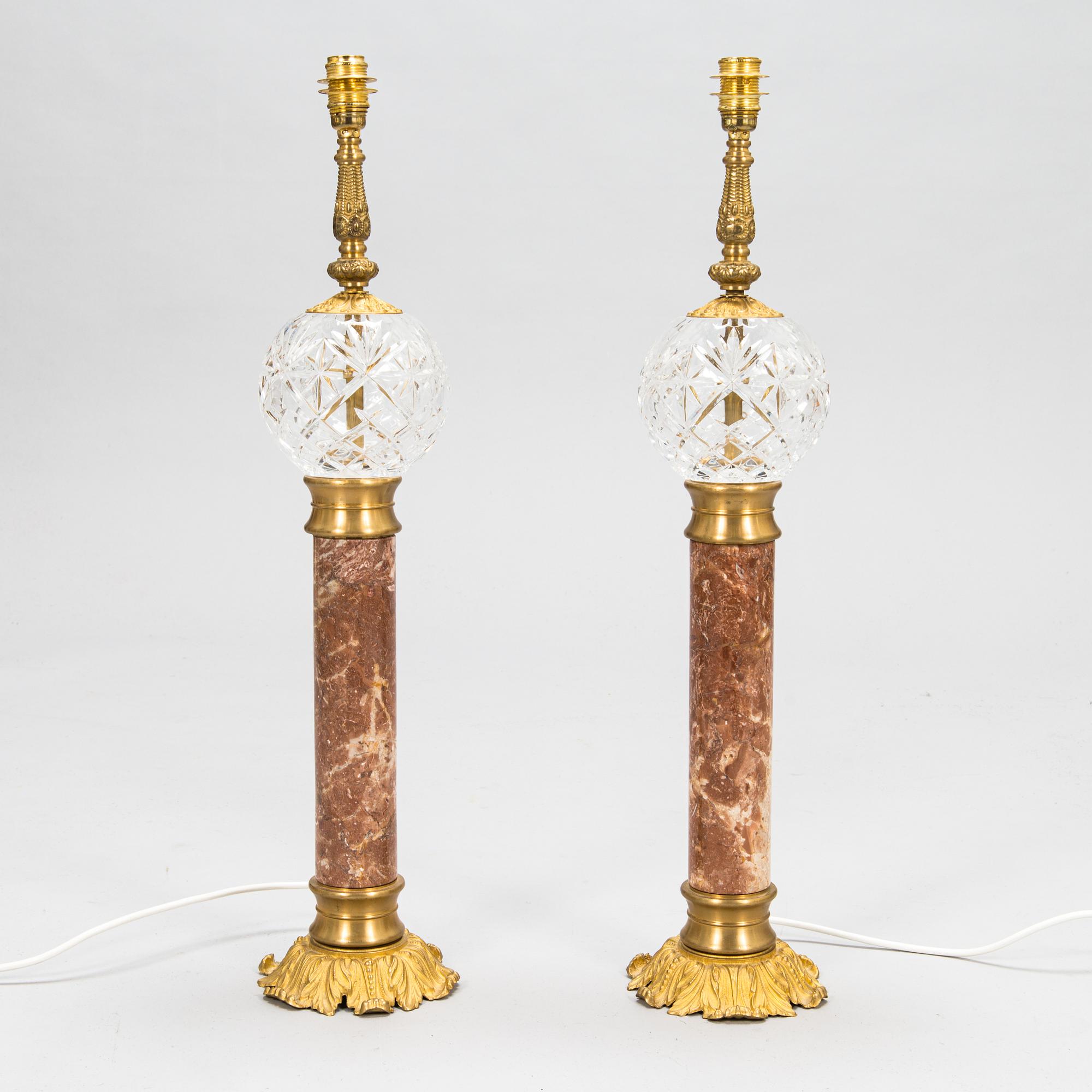 A pair of table lamps. Modern manufacturing.