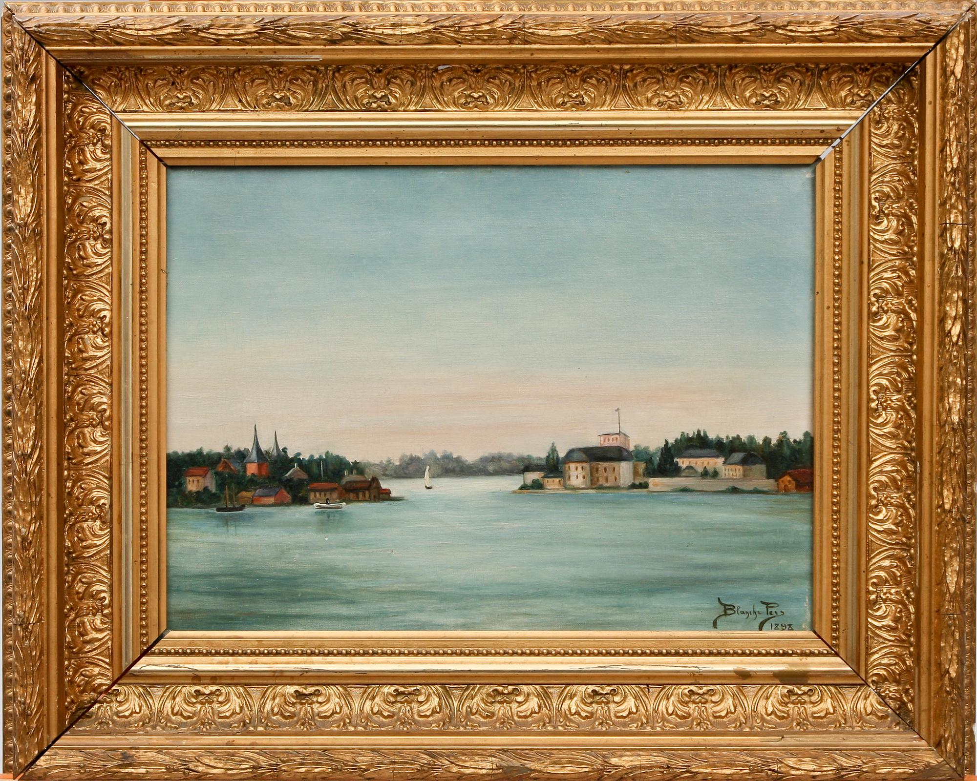 OKÄND KONSTNÄR, ett par, bär sign Blanche Pers o dat 1898.