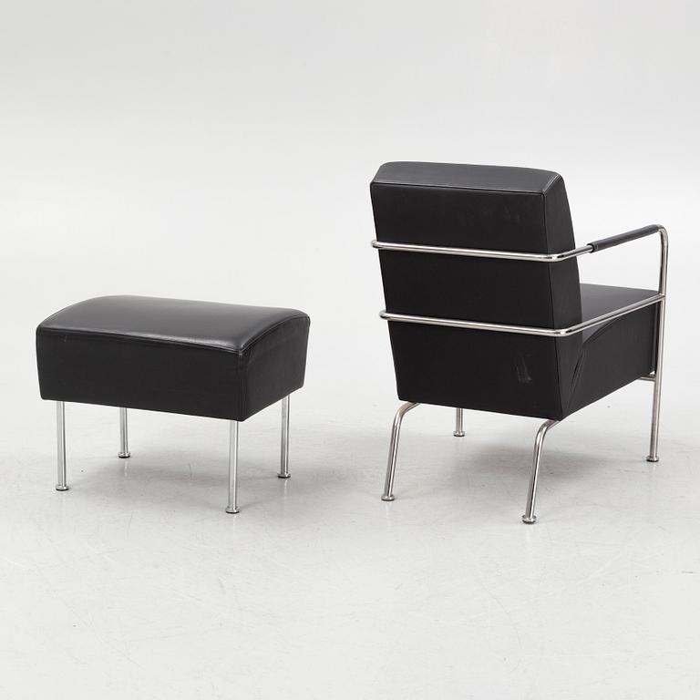 Gunilla Allard, fåtölj med fotpall, "Cinema", Lammhults.