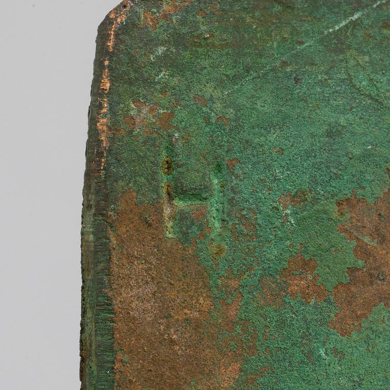 RUNE HANNÄS, two sculptures, stoneware and bronze, signed and dated -66.