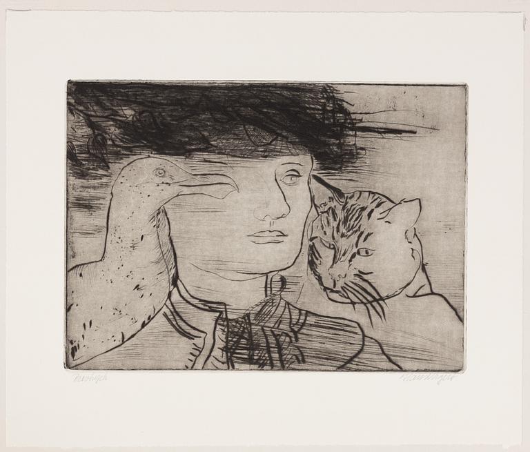 Hans Wigert, Fågel, katt och man.