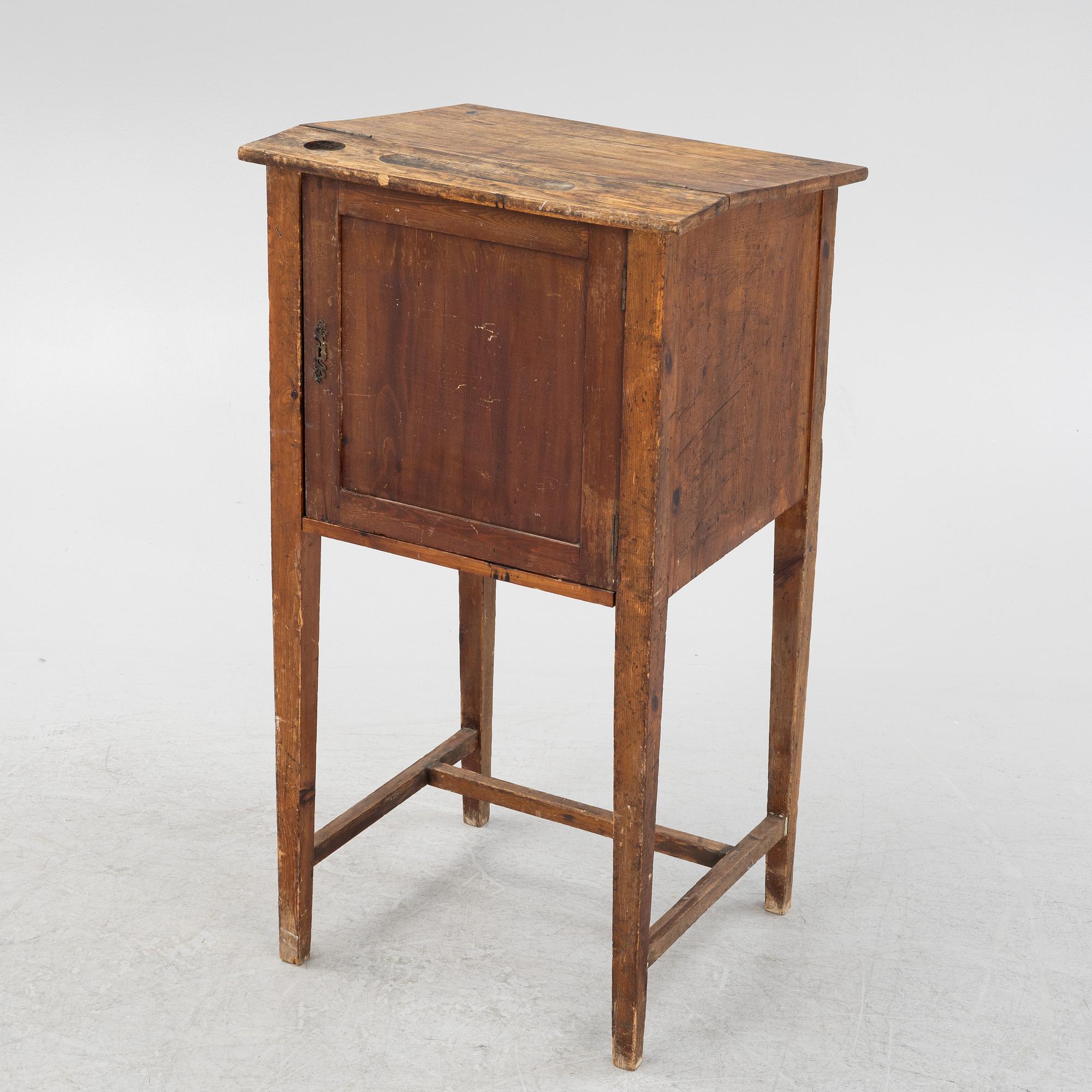 An oak and pine writing slope, 19th Century.