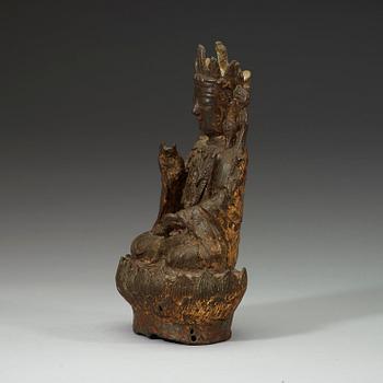 A bronze Guanyin, Ming dynasty (1368-1644).