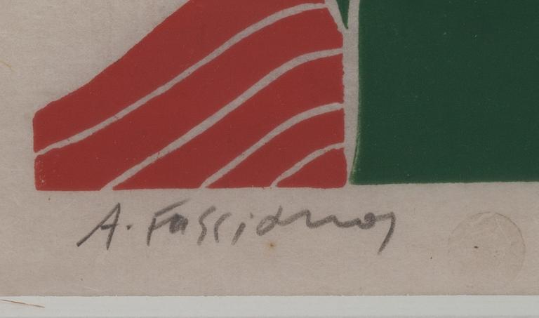 ALEXANDRE FASSIANOS, färglitografi, signerad och numrerad 35/80.