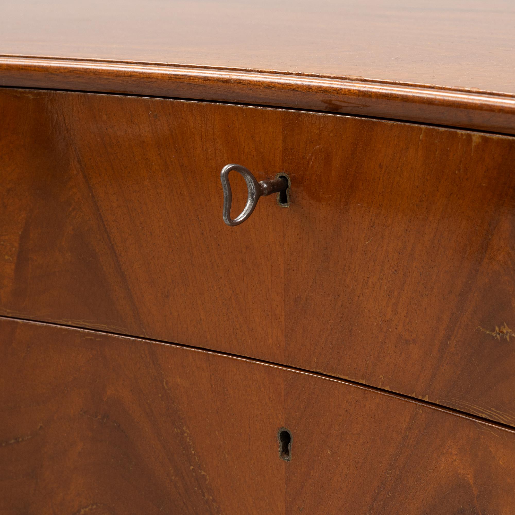 Axel Larsson, a Swedish Modern mahogany-veneered dresser,  AB Svenska Möbelfabrikerna, Bodafors, Sweden, 1940's.