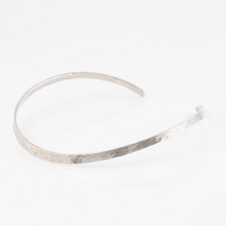 Necklace, silver, steel, Jan Eve Stengård, Gotland.