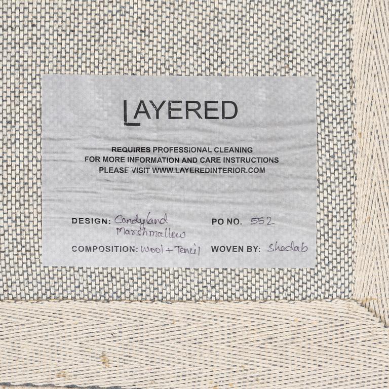 A hand tufted carpet, 'Candyland' by Layered, ca 350 x 250 cm.