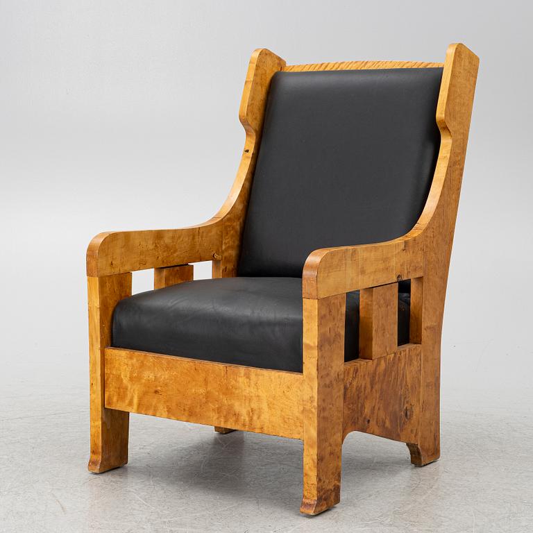 An Art Nouveau armchair, circa 1900, Northern Europe.