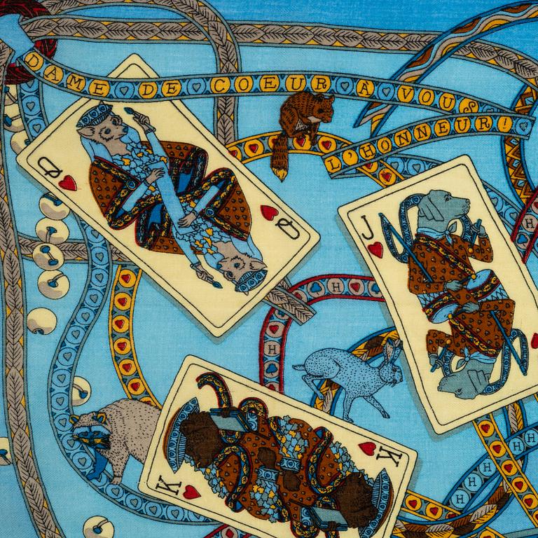 Hermès, sjal, "Dame de Coeur".