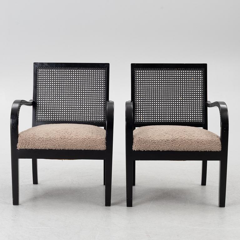 A pair of armchairs, Svenska Möbelfabrikerna in Bodafors, first half of the 20th century.
