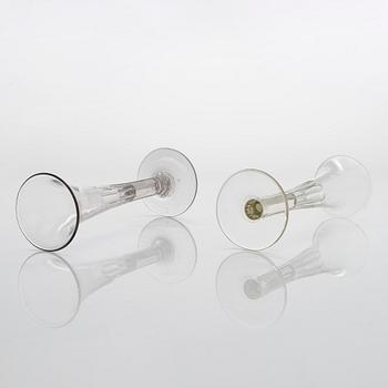 A set of ten champagne glasses, first half of the 19th century.