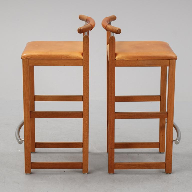 A pair of 1980's bar stools.