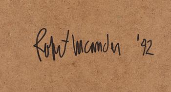 Robert Lucander, olja på pannå, signerad och daterad-92 a tergo.