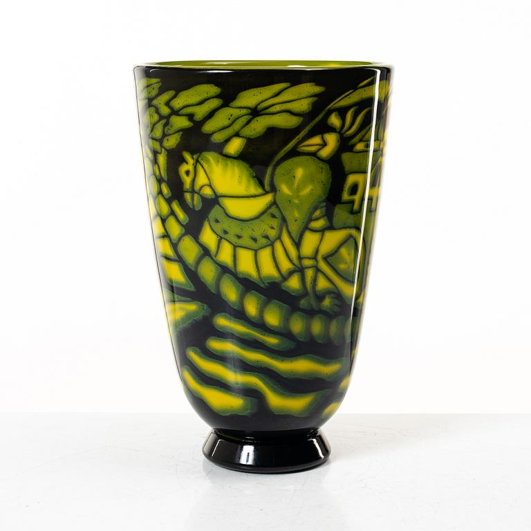 Wilke Adolfsson, Torbjörn Alfredsson, vas, graal, unik, glasblåsare Wilke Adolfsson, egen hytta i Orrefors.