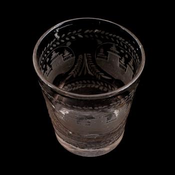 BÄGARE, glas, 1700-tal.