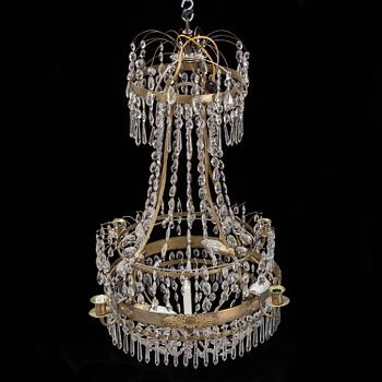 A Swedish Empire chandelier, first half of the 19th century.
