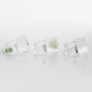 Siv Lagerström, tre ringar akrylplast, 1970-tal.