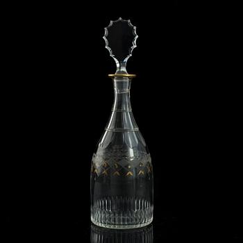 A Kosta glass decanter, model Odelberg Junior. 20th century.