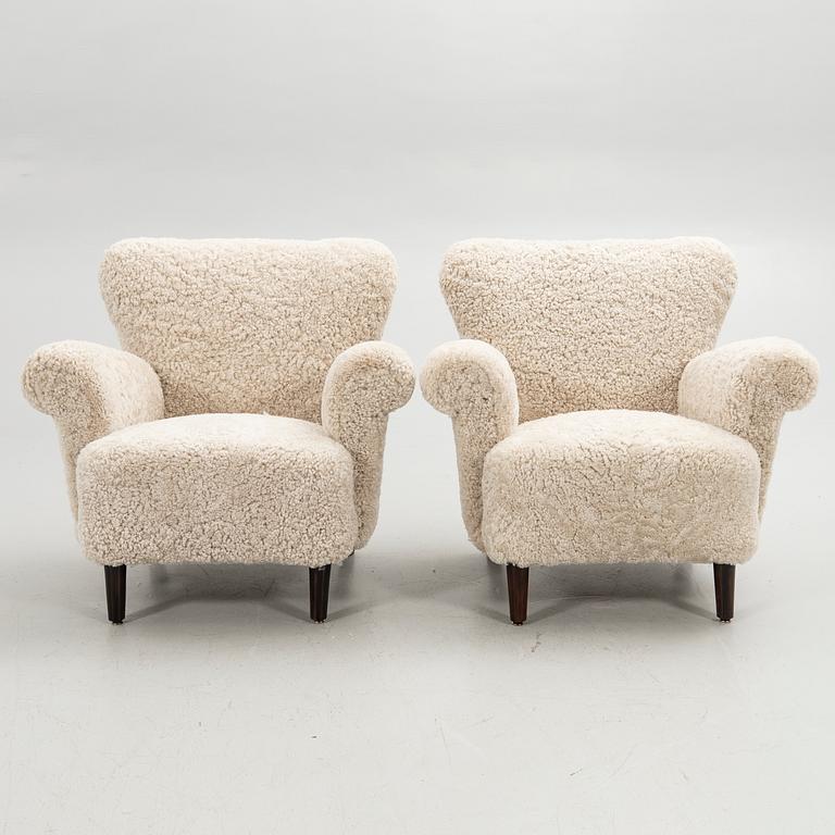 Armchairs, a pair, Swedish Modern, 1940s.