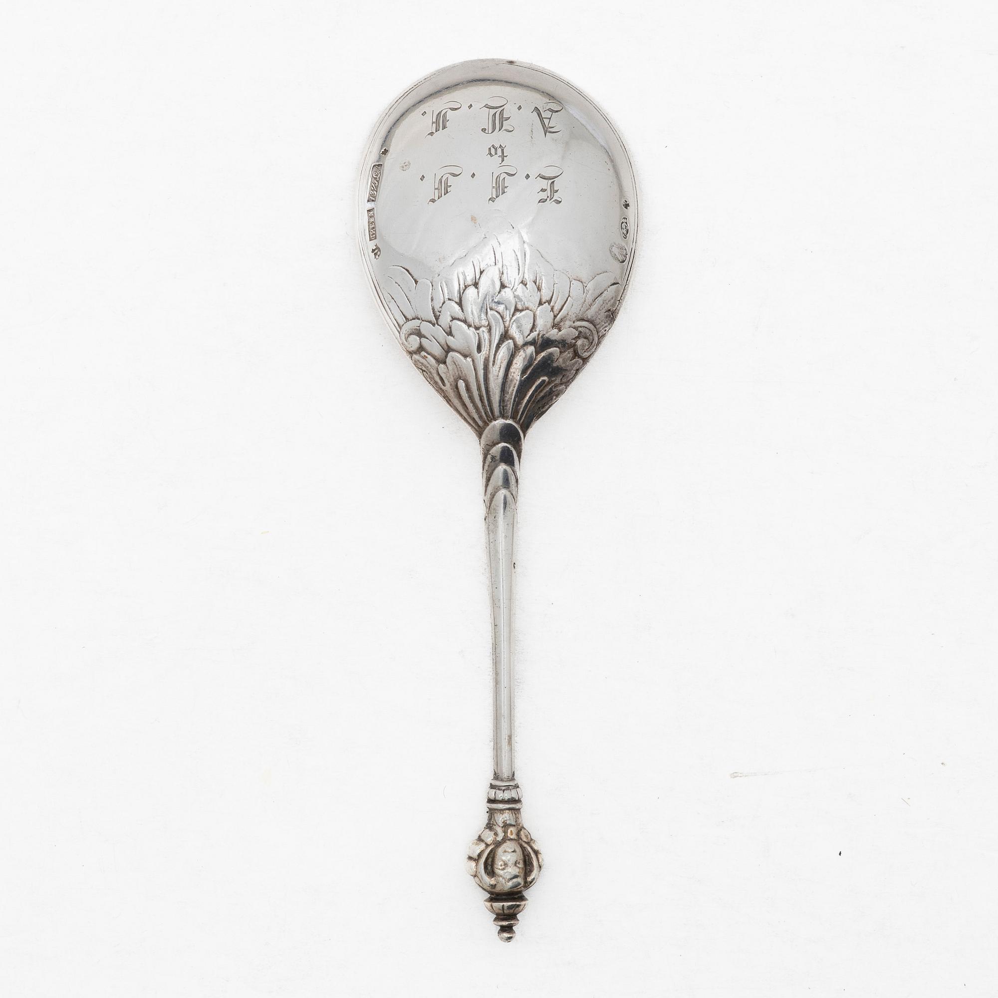 A Danish silver spoon, second half of the 19th Century.