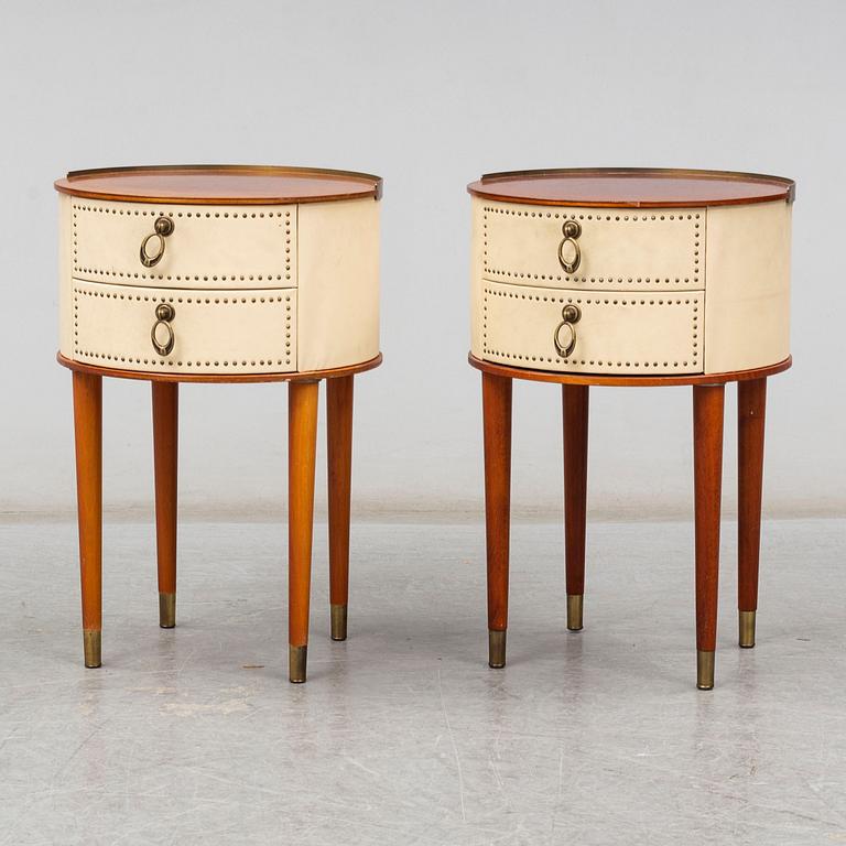 A pair of mid 20th Century bedside tables.