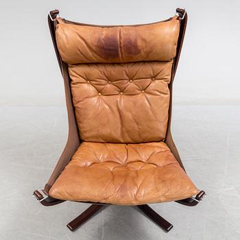 SIGURD RESSEL, fåtölj "Falcon", Vatne Möbler Norge, 1970-tal.