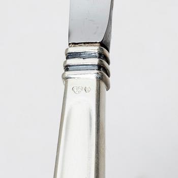 Cutlery set, 100 pieces, silver, "Paris", Mema, Lidköping, 1950s–60s, in fitted case.