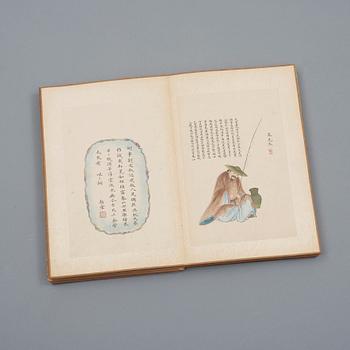 An album with 80 paintings and calligraphy, late Qing Dynasty (1644-1912).