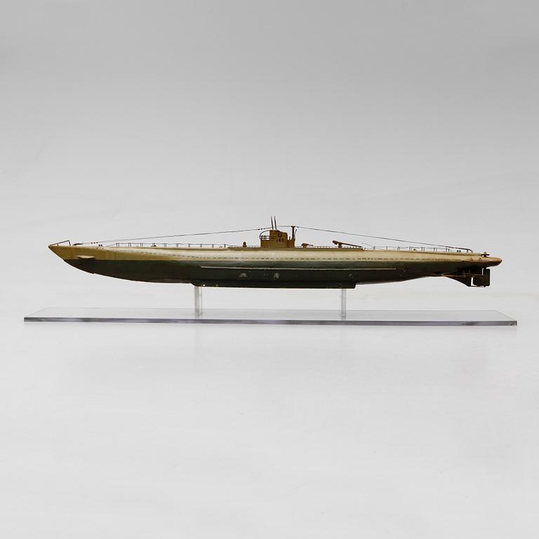 MODELLBÅT, plåt, 1950-/60-tal.