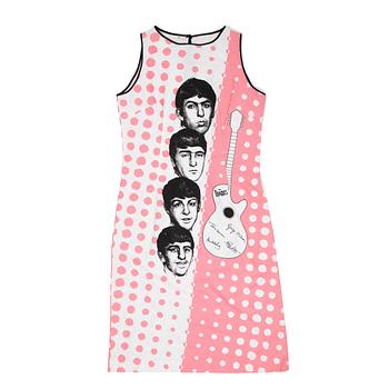 82. A cotton dress picturing 'The Beatles', Sweden 1960's.