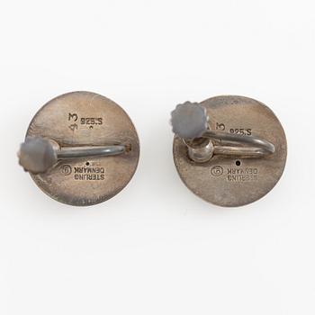Georg Jensen, a pair of earrings, sterling silver, Denmark 1910-1925.