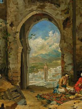 José de Cala y Moya, A company playing with a view towards Tanger in the background.