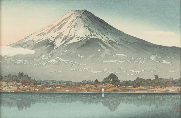 Koitsu Tsuchiya, after, a woodblock print in colours, 20th century.