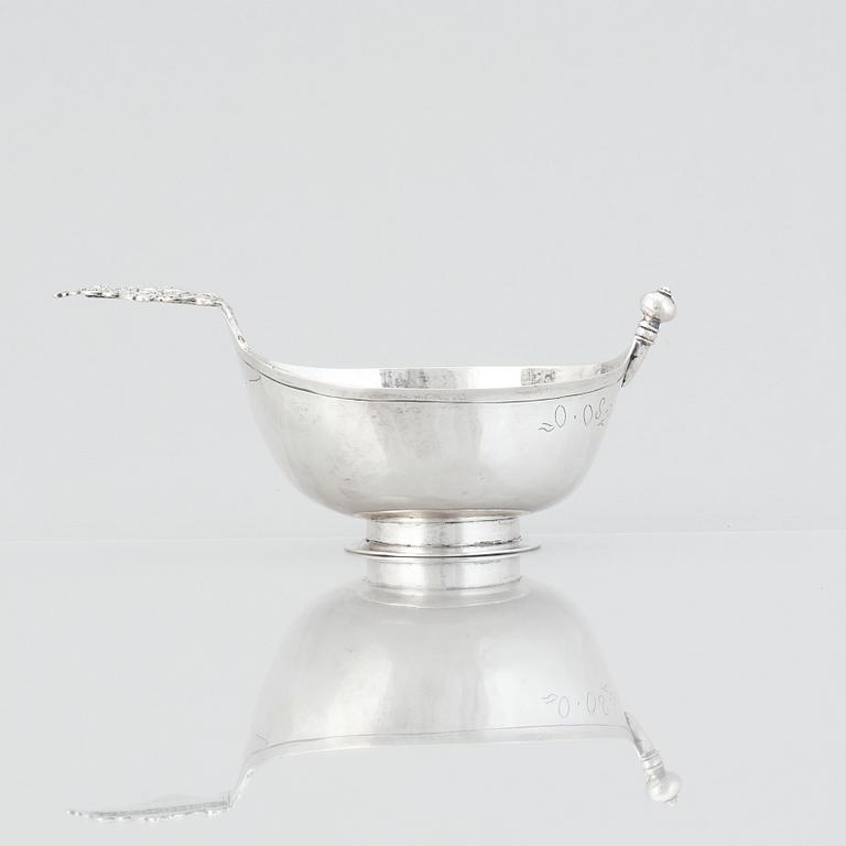 A Swedish 18th century silver brandy-bowl.