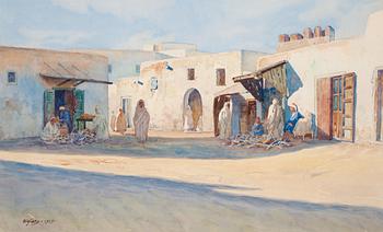 67. Gunnar Widforss, Street scene from Tunisia.