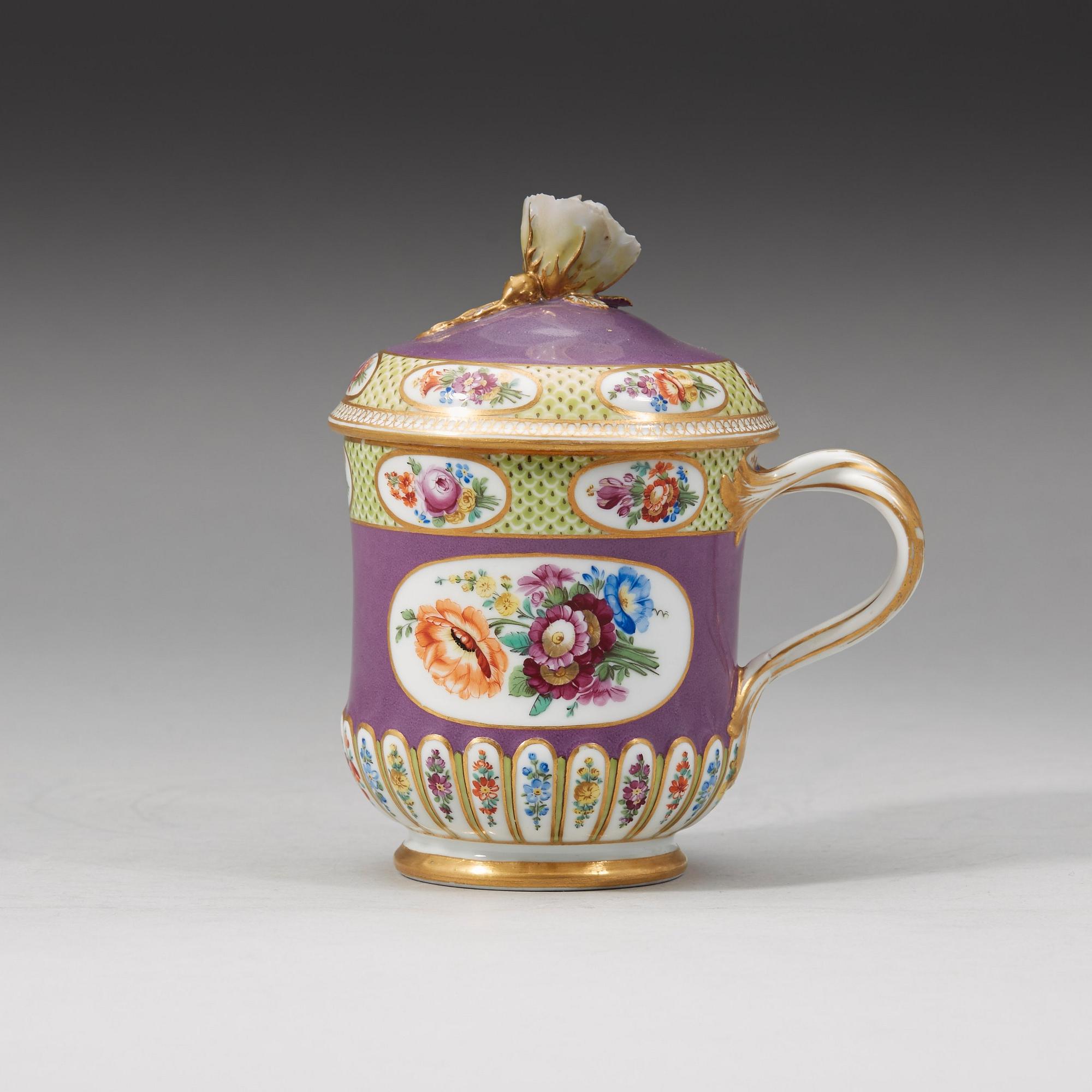 Meissen, A Meissen cup with cover, period of Marcolini (1774-1814).