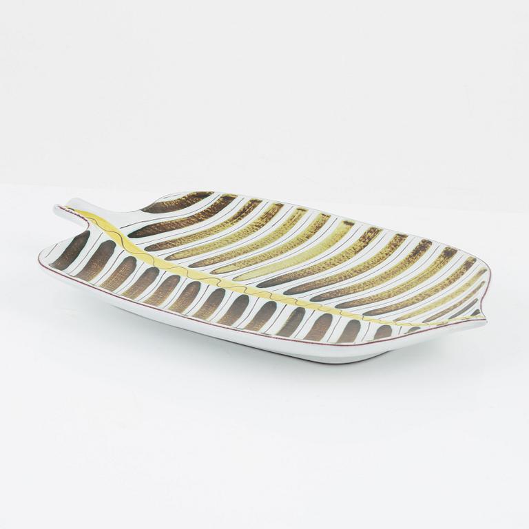 Stig Lindberg, vas, stengods, Gustavsberg och vas samt fat, fajans, Gustavsbergs studio.