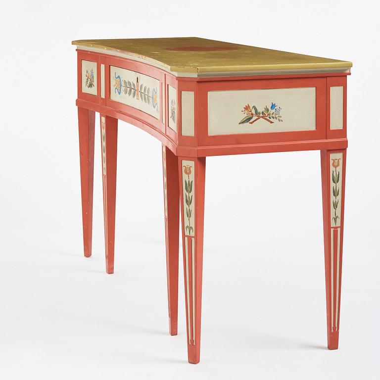 Carl Malmsten, a coral lacquered sideboard, Sweden post 1926, probably by David Blomberg.