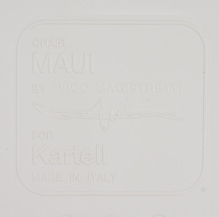 STOLAR, 6 st. "Maui", design Vico Magistretti för Kartell.